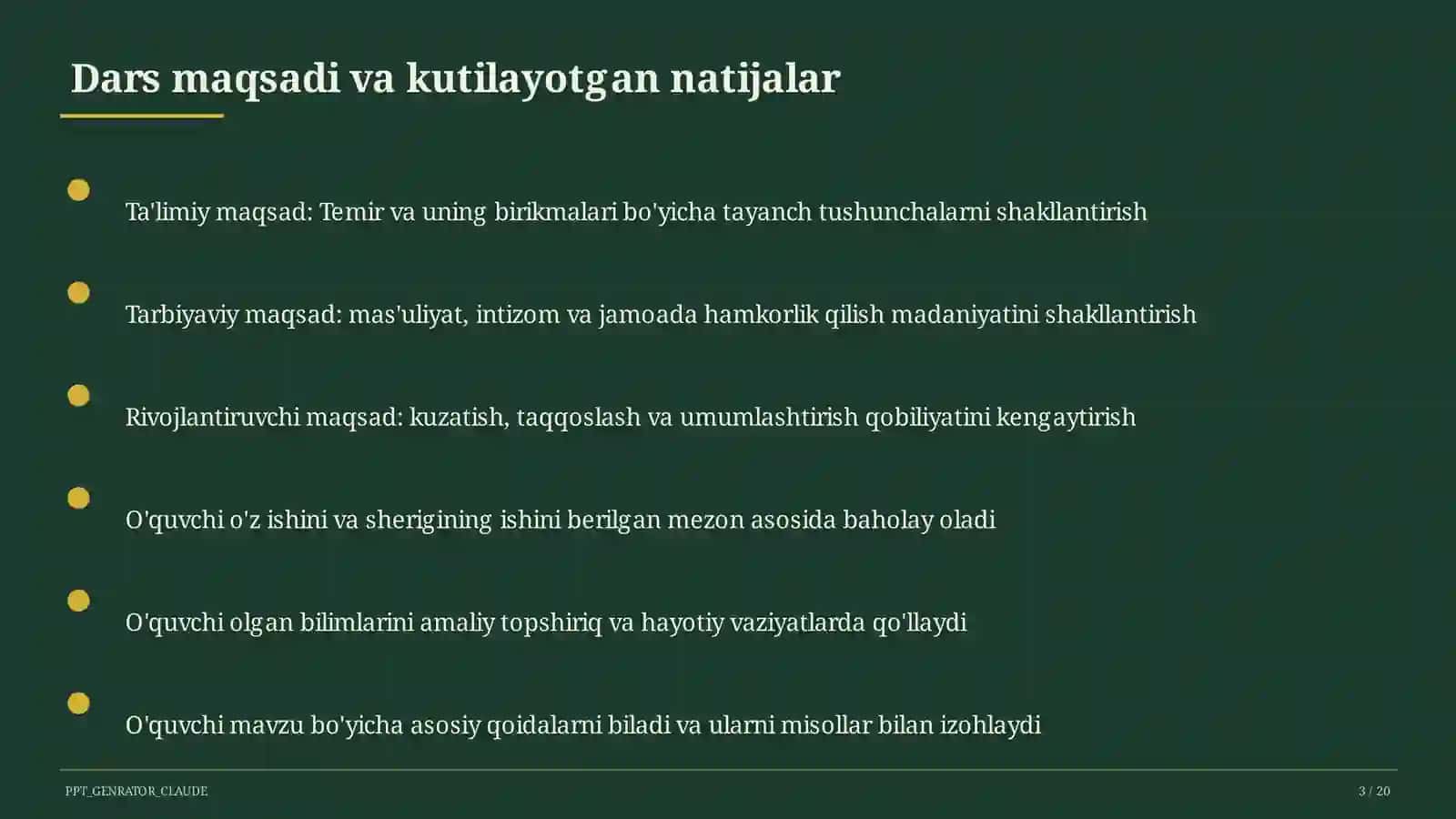 Temir va uning birikmalari (9-sinf) 3