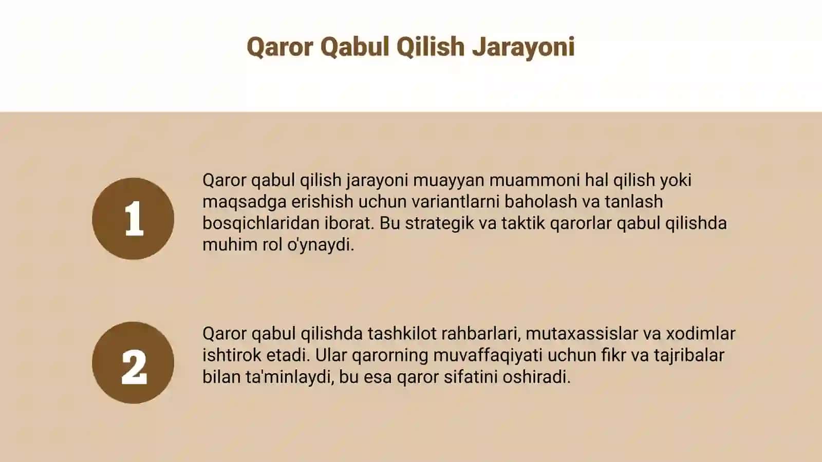Sport menejmentida qaror qabul qilish texnalogiyasi va uslublari 3