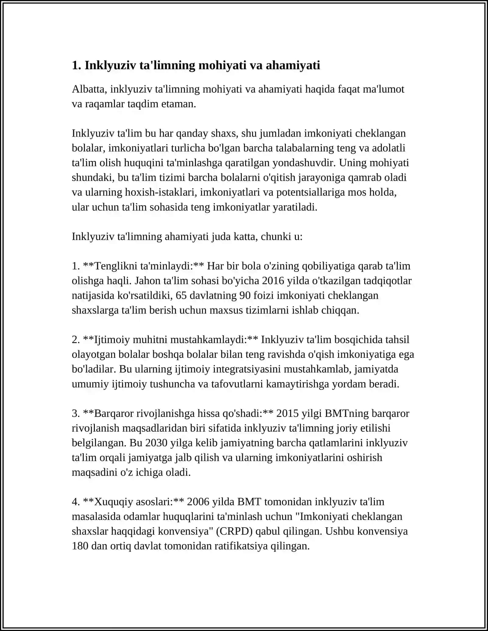 UZLUKSIZ TA’LIM TIZIMIDA INKLYUZIV TA’LIMNING PEDAGOGIK-PSIXOLOGIK BOSQICHLARI 3