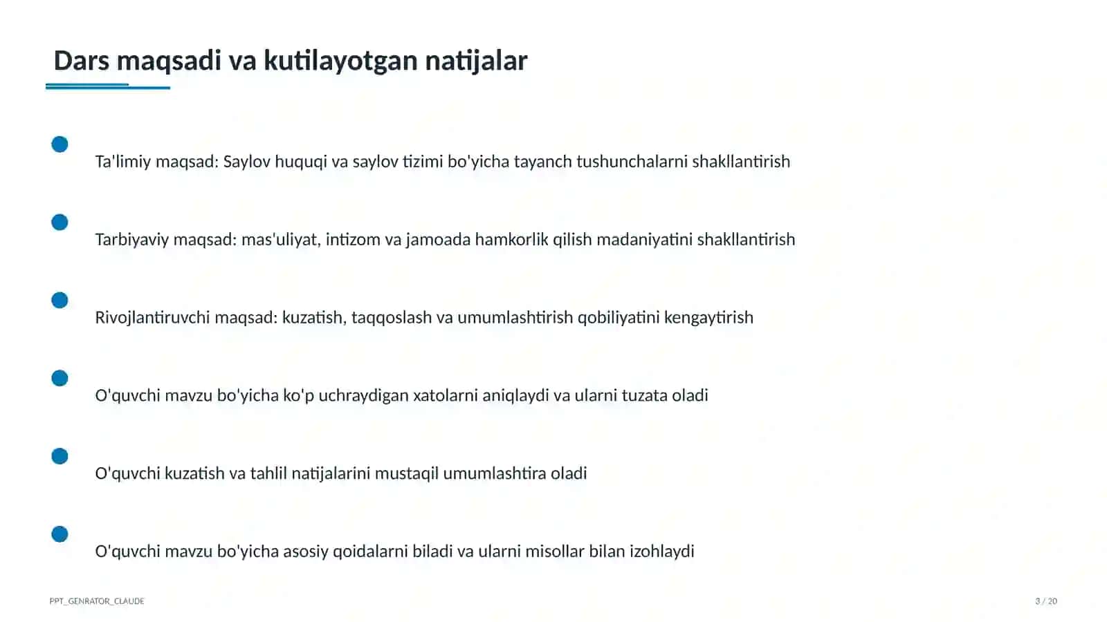 Saylov huquqi va saylov tizimi (10-sinf) 3