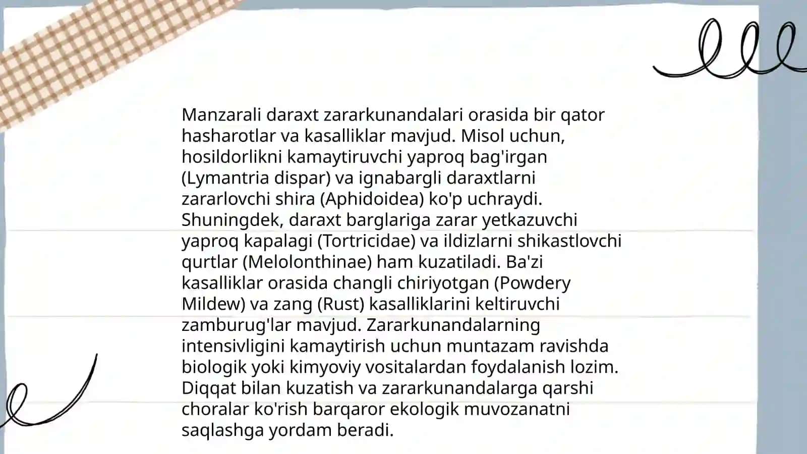 Manzarali daraxt zararkundalari 3