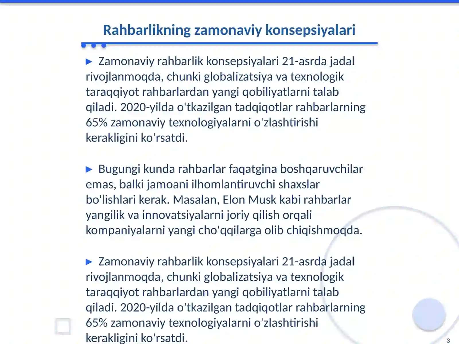 Zamonaviy rahbar sifatlari 3