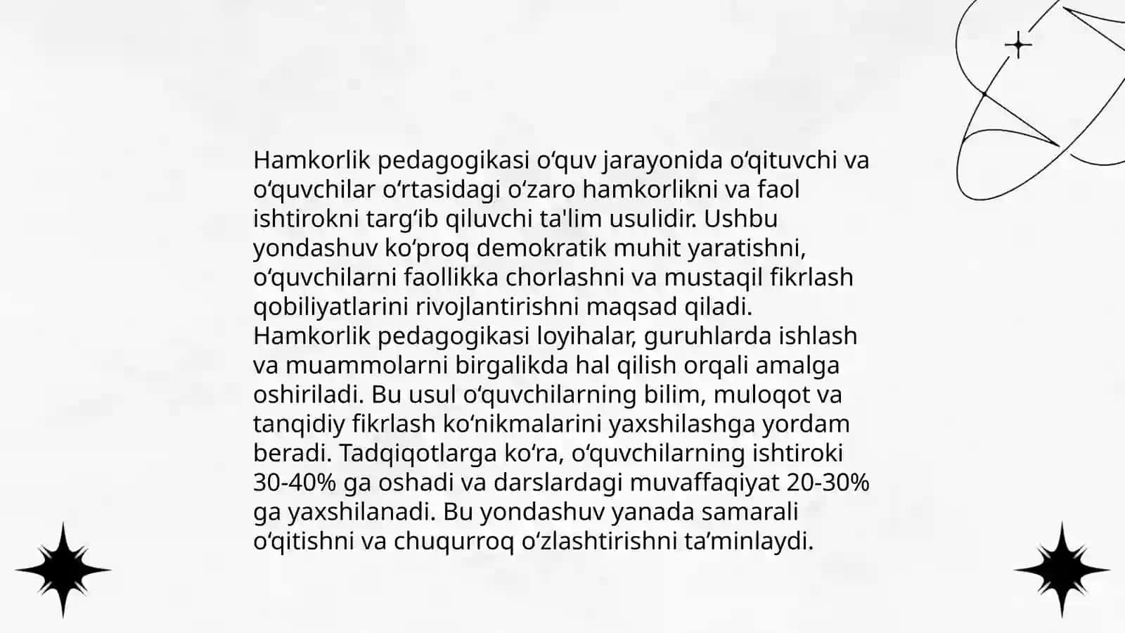 Hamkorlik pedagogikasining kontseptual gʻoyalari mavzusida taqdimoti 3