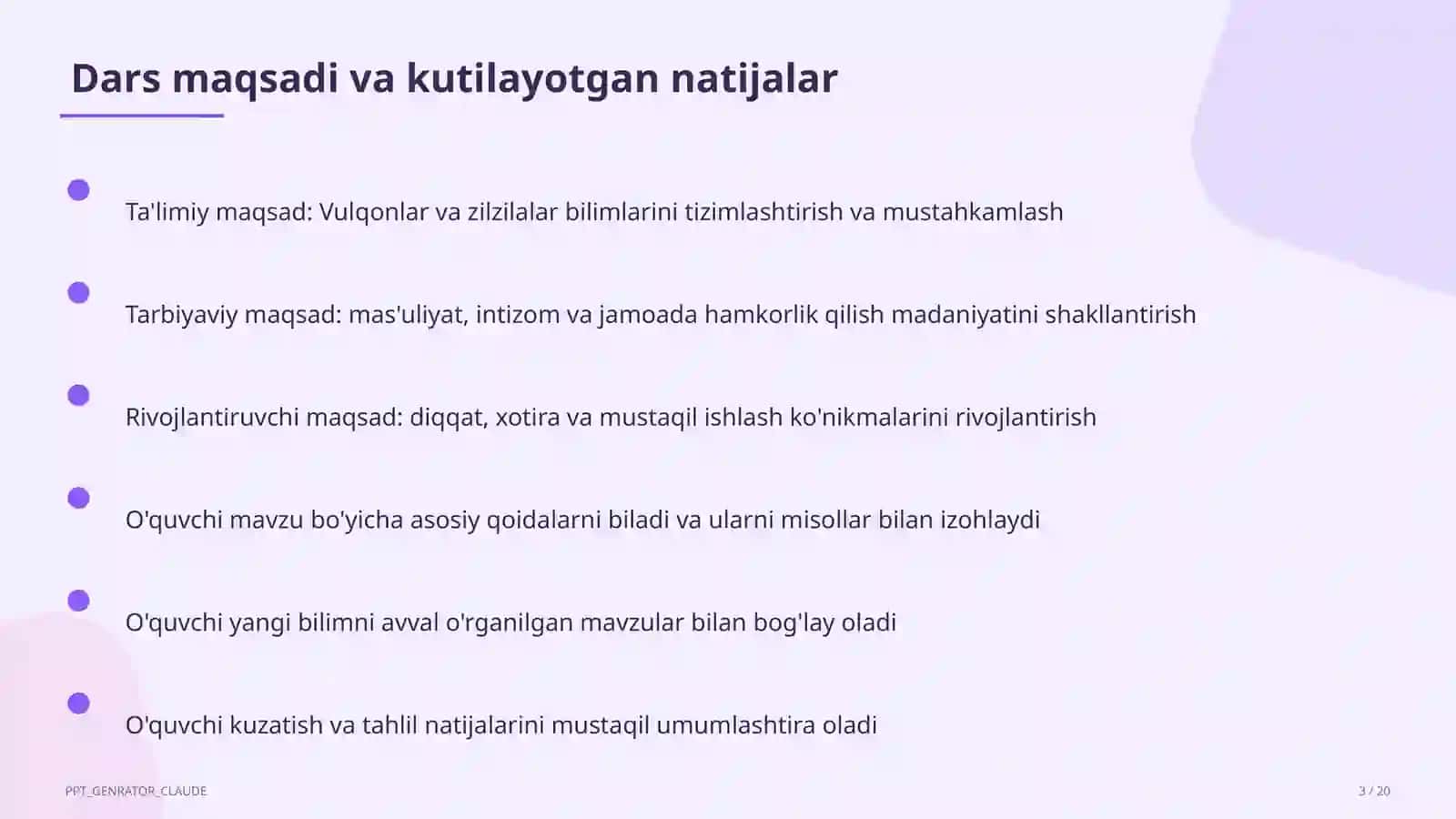 Vulqonlar va zilzilalar (5-sinf) 3