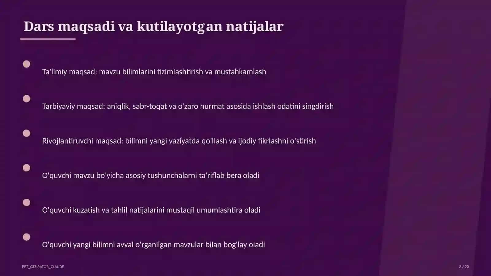 Kombinatorika elementlari: sanash qoidalari (6-sinf) 3