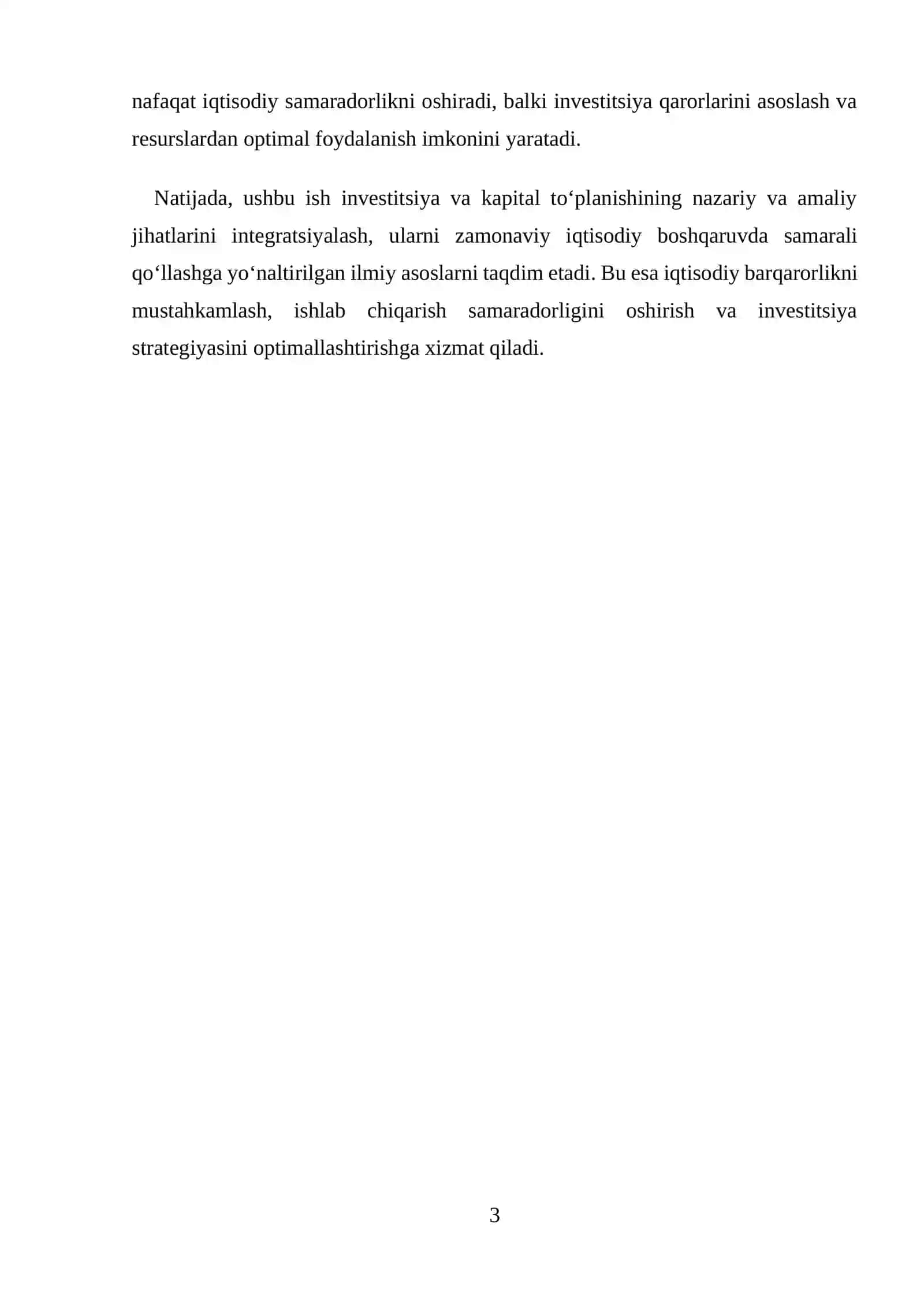 INVESTITSIYA VA KAPITAL TOʻPLANISHINING DINAMIK MODELLARI 3