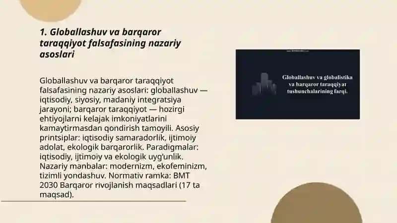 Globallashuv va barqaror taraqqiyot falsafasi 3