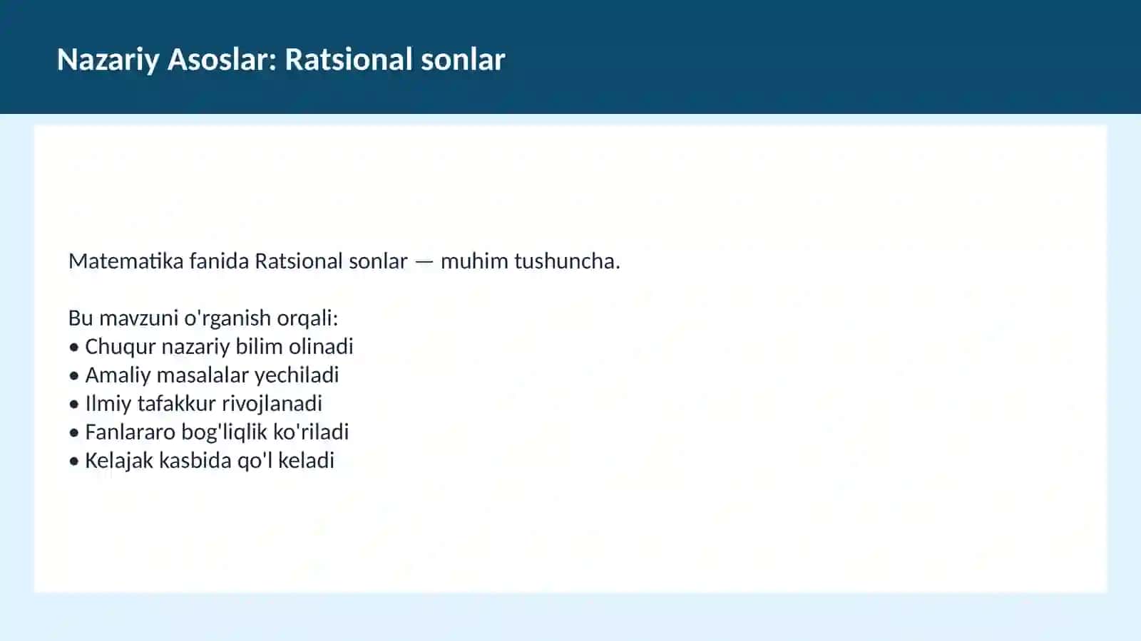 Sonlar nazariyasi 3