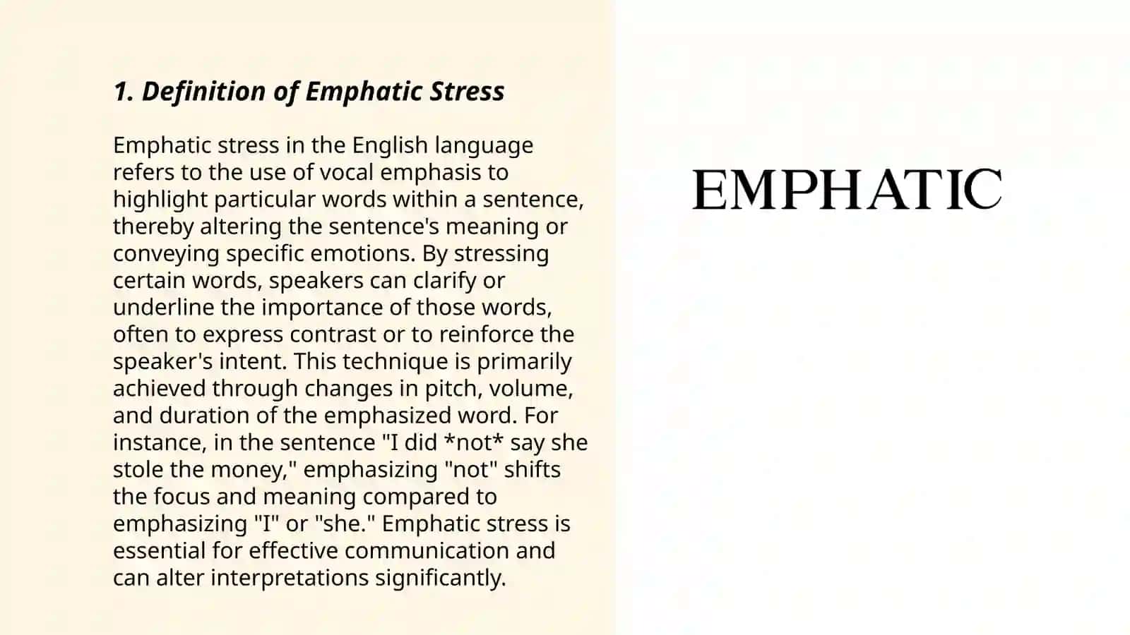 Emphatic stress 3