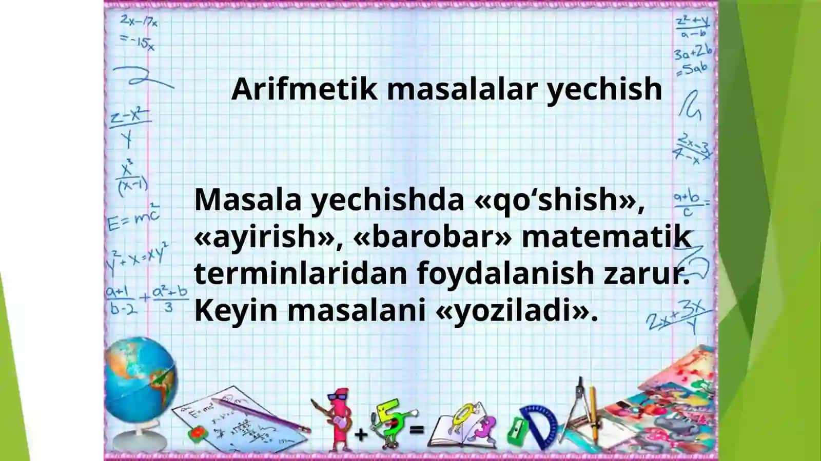 Bolalarni arifmetik masalalarni tushunishning o'ziga xos xususiyatlar 3