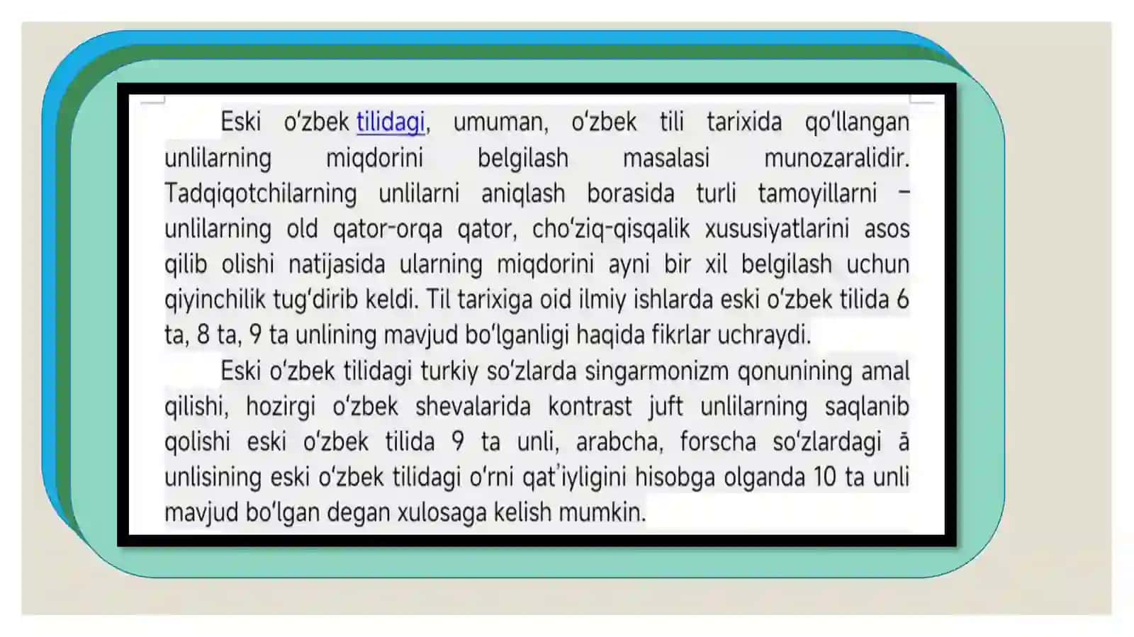 UNLI TOVUSHLARNING TARIXIY TARAQQIYOTI 3