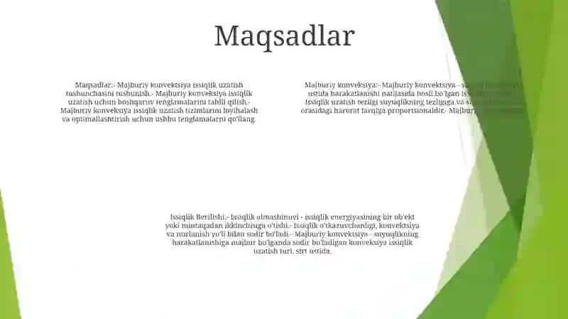 Majburiy Konveksiyada Issiqlik Berilishi 3