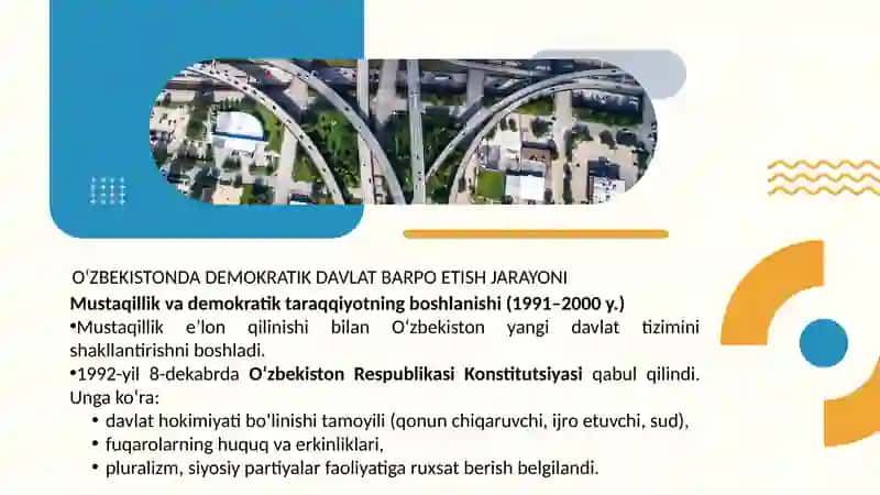 O‘ZBEKISTONDA DEMOKRATIK, FUQAROLIK JAMIYATI ASOSLARINING SHAKLLANISHI VA SIYOSIY ISLOHOTLAR 3