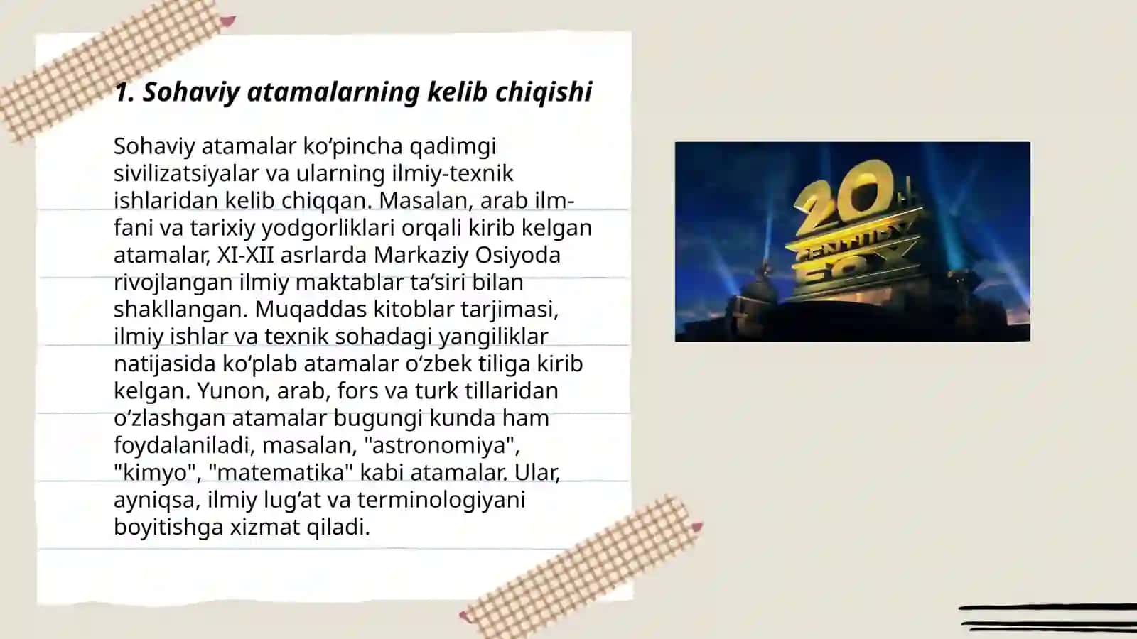 Sohaviy atamalarning zamon bilan hamnafasligini izohlash 3