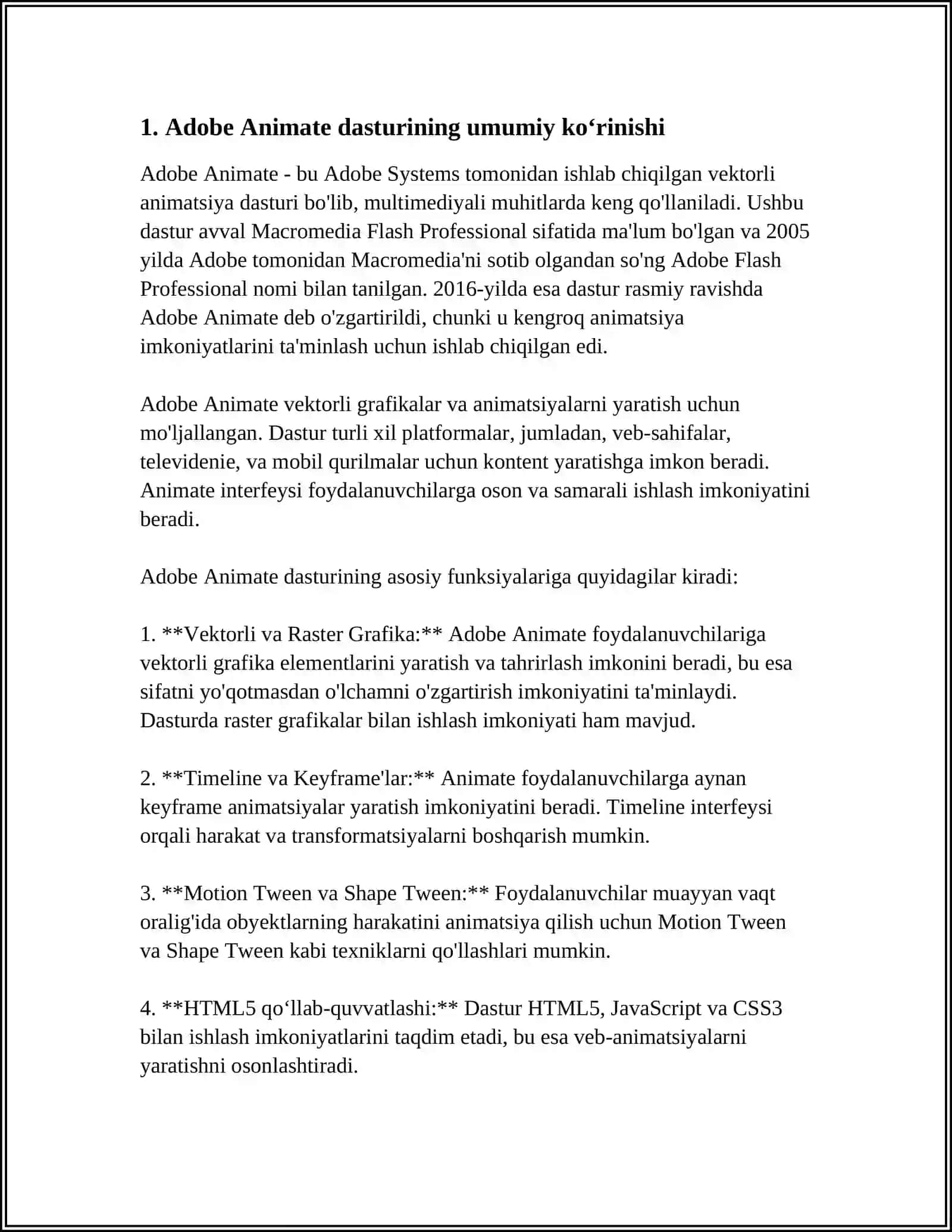 Adobe Animate dasturi haqida 3