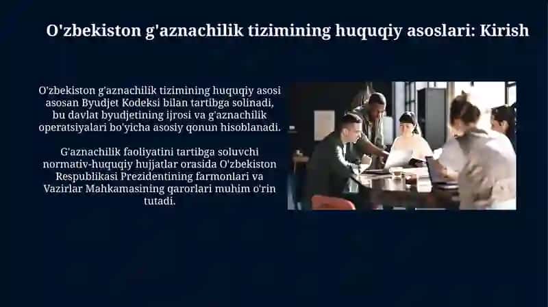O'zbekiston g'aznachilik tizimining huquqiy asoslari 3