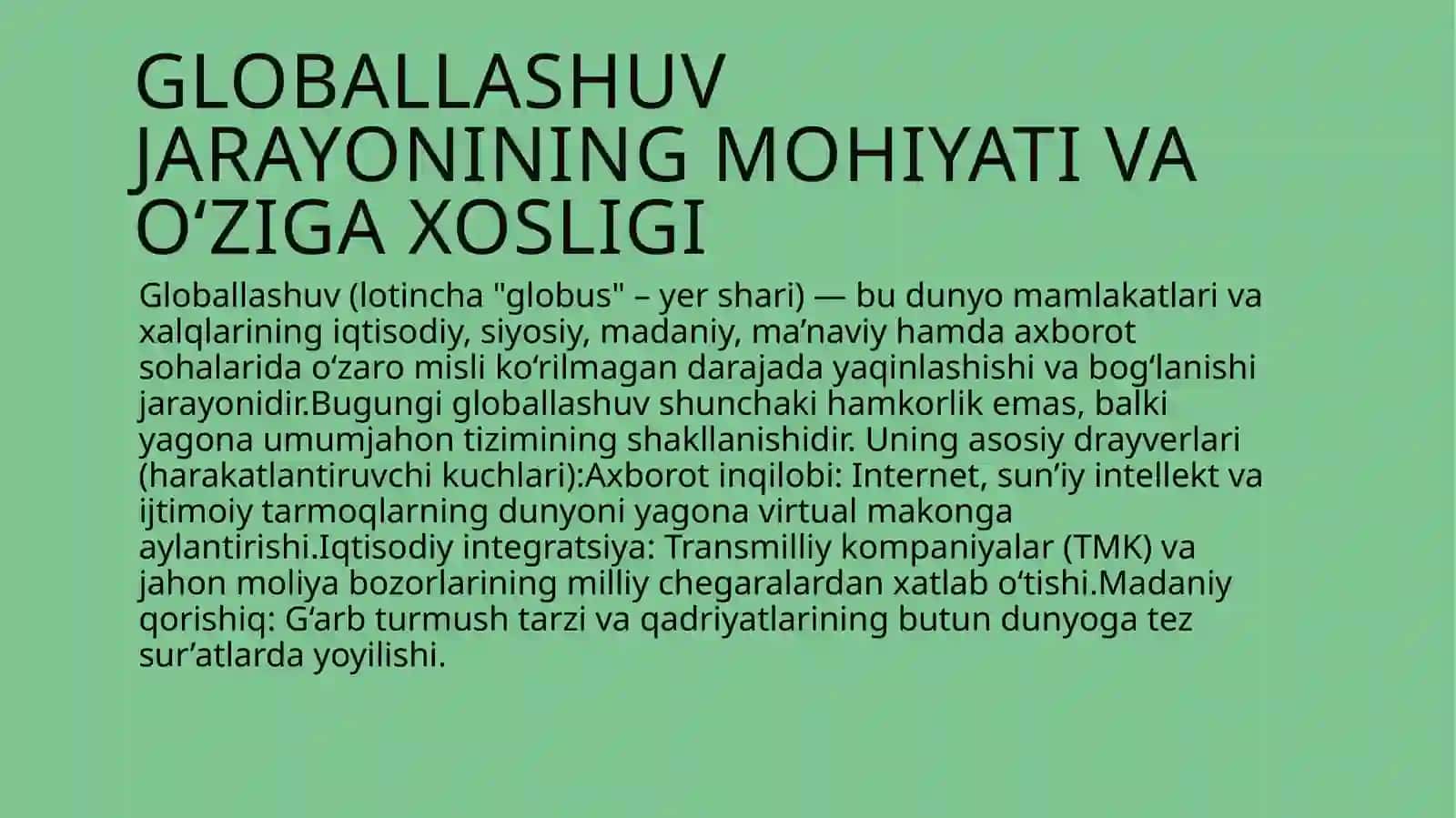 Globalashuv asoslari 3