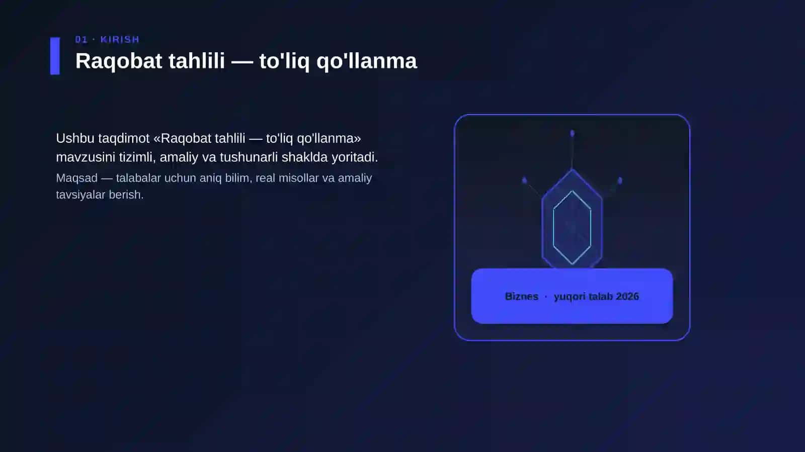 Raqobat tahlili — to'liq qo'llanma 3