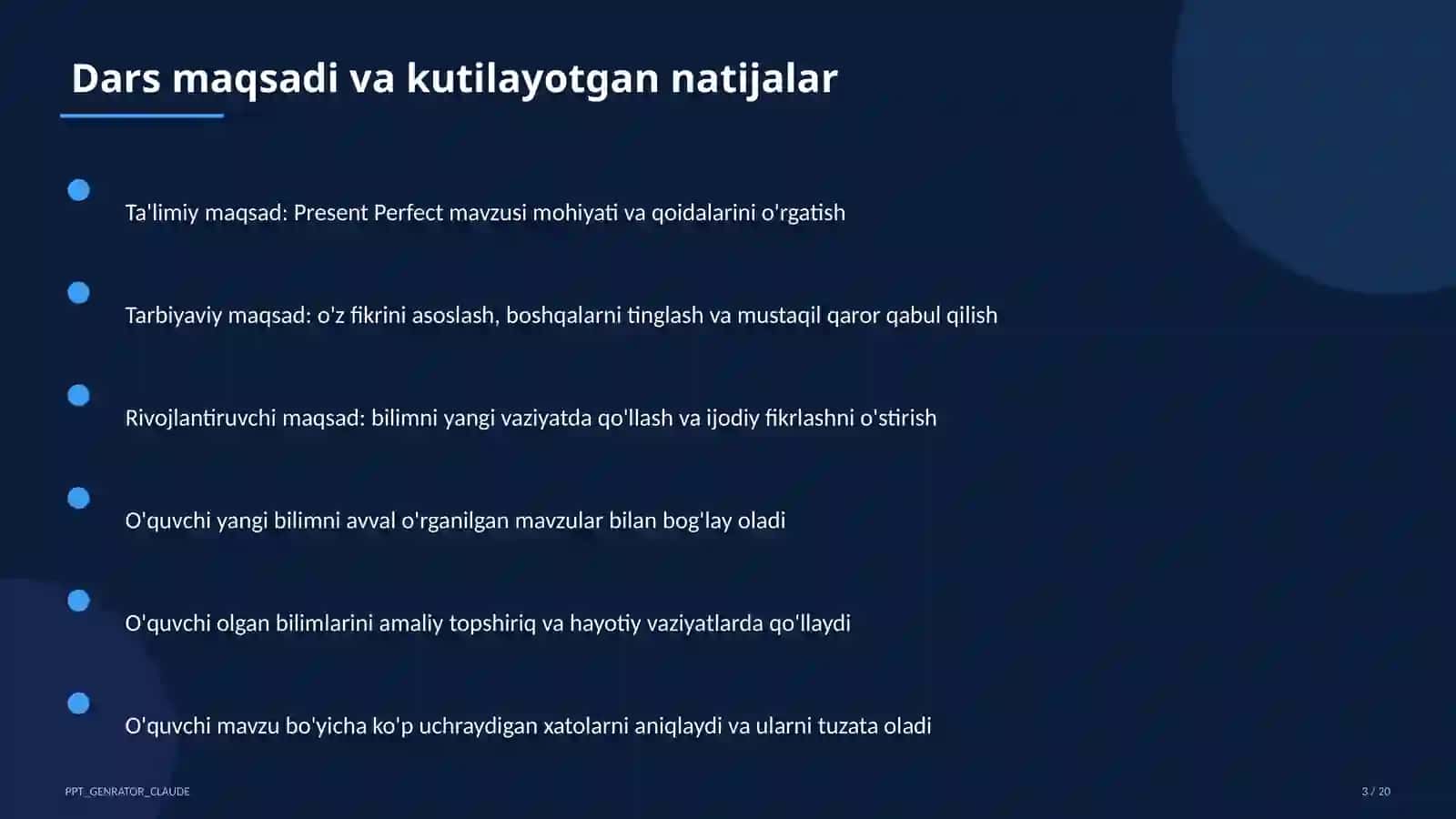 Present Perfect (8-sinf) 3