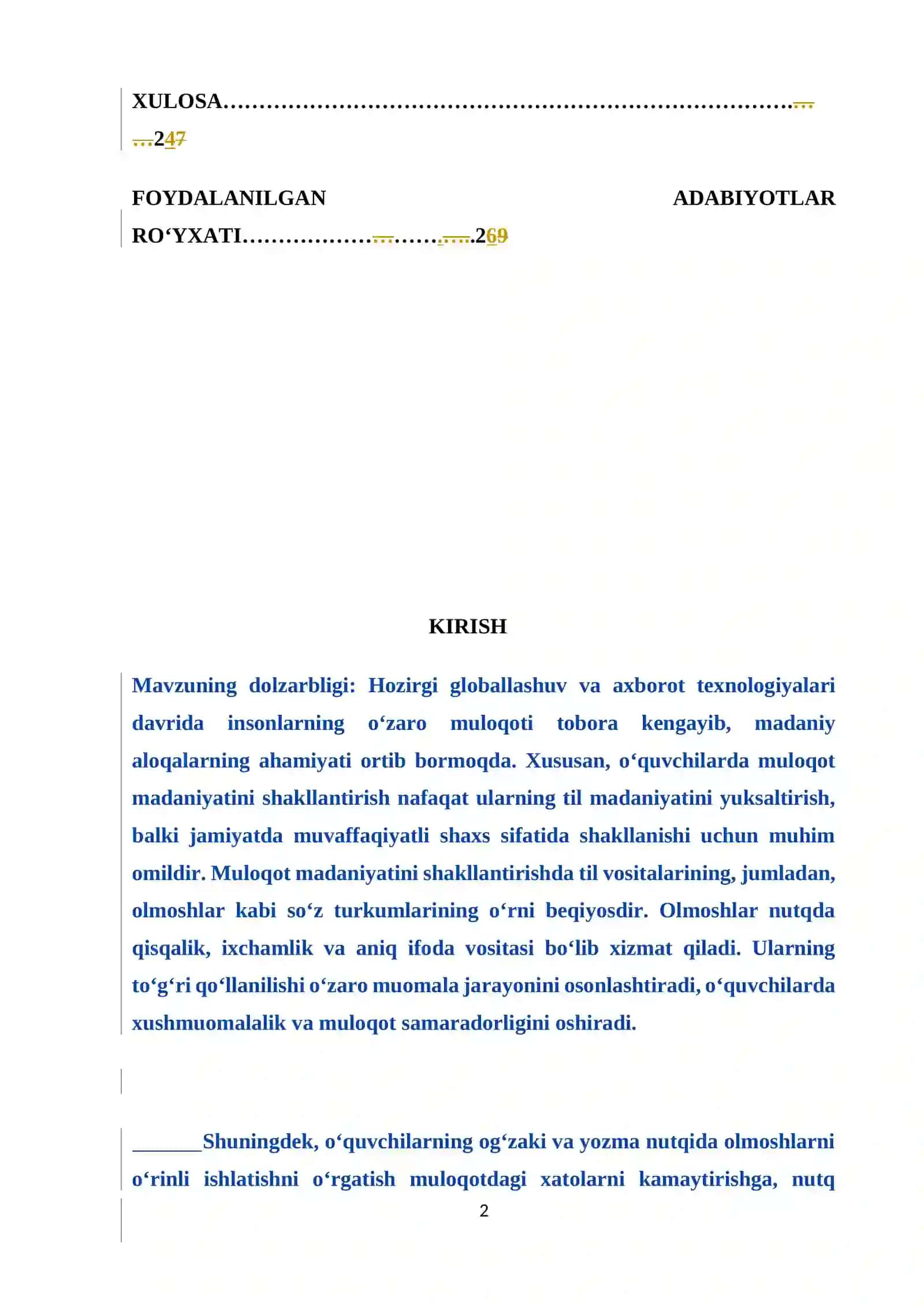 O‘quvchilarda muloqot madaniyatini shakllantirishda olmosh so‘z turkumining o‘rni 3