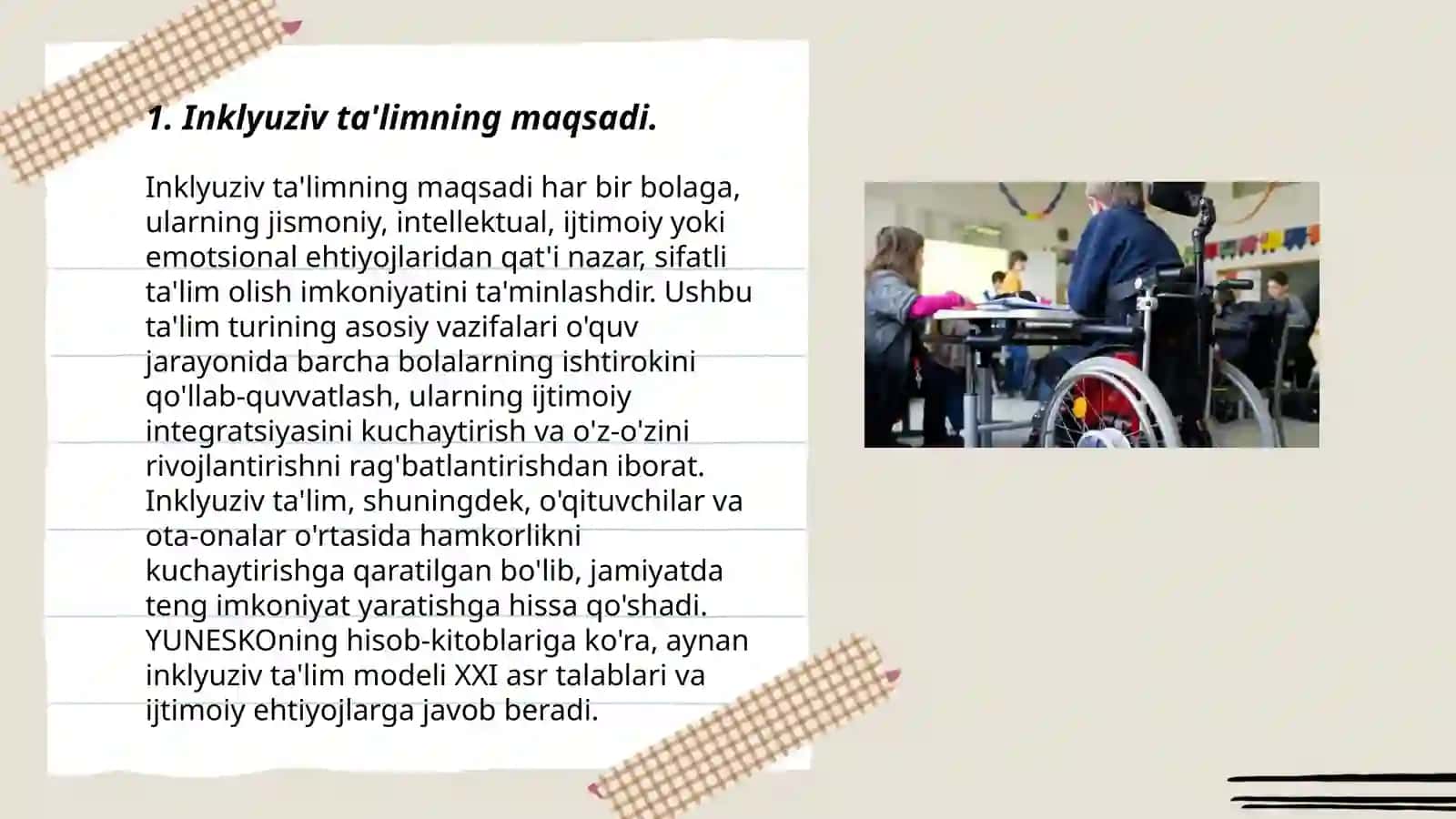 Inklyuziv va birgalikda o'qitish: ularning asosiy farqlarini asoslash 3