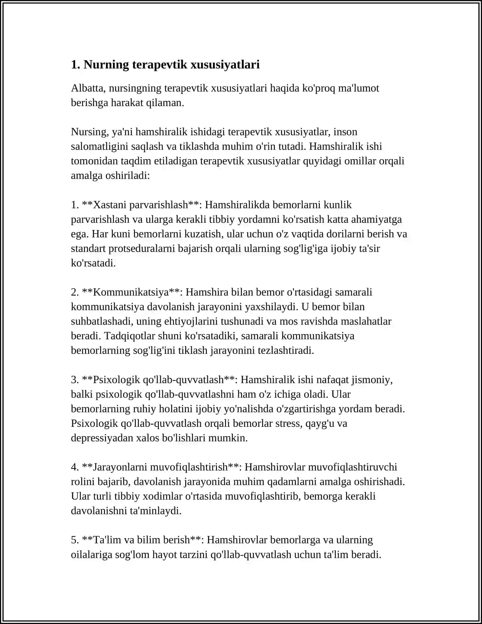 O‘SMA VA BOSHQA KASALLIKLARNI NUR TERAPIYASI 3