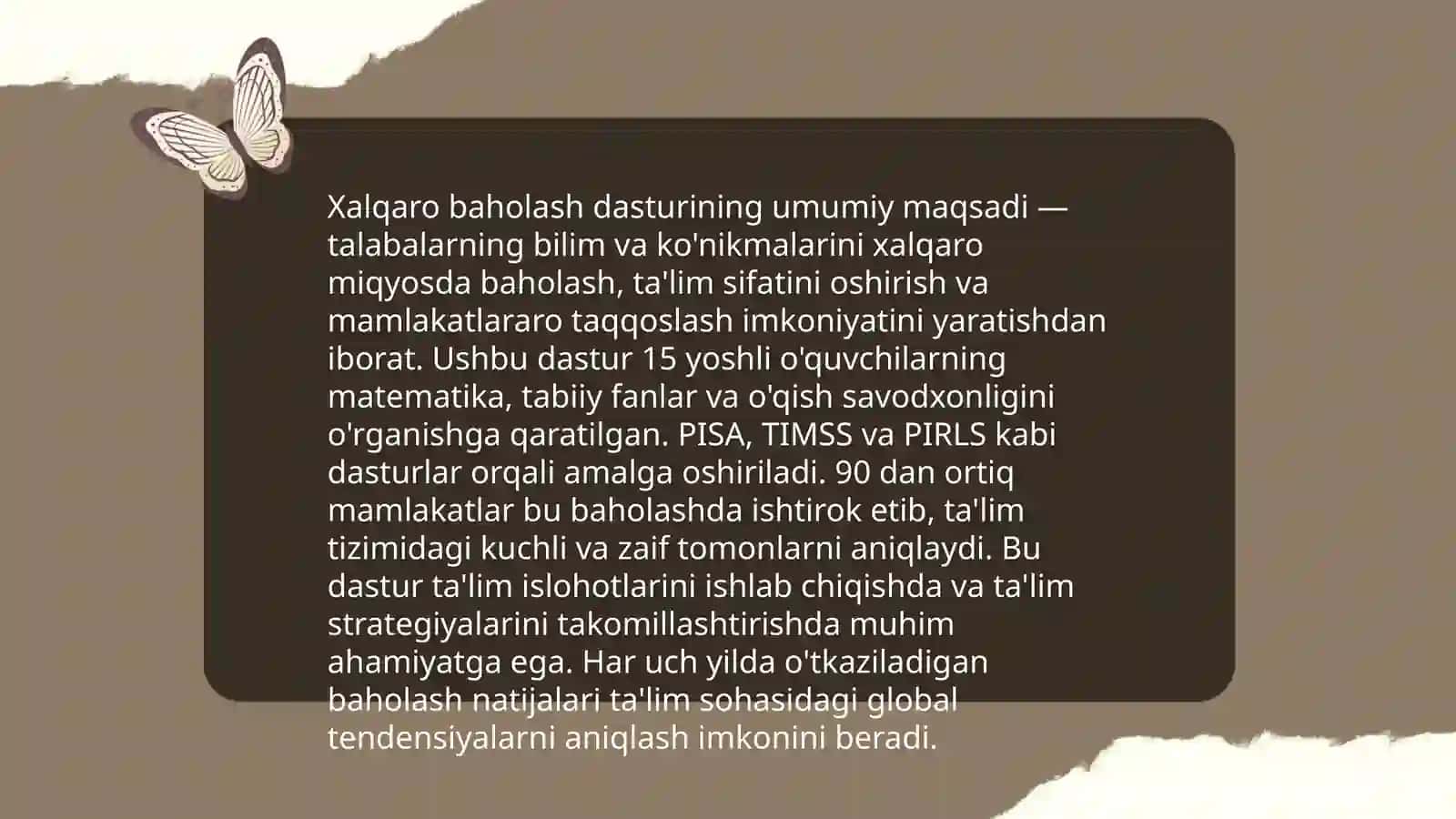 Xalqaro baholash dasturi 3