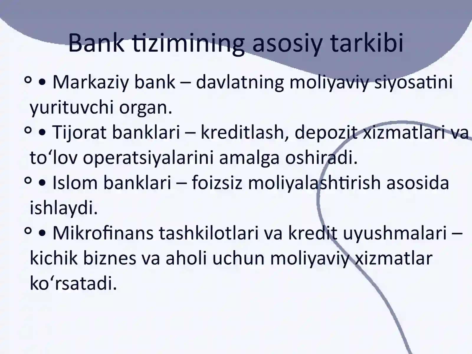 Bank tizimi – moliya tizimining asosiy tarkibiy qismi sifatida 3