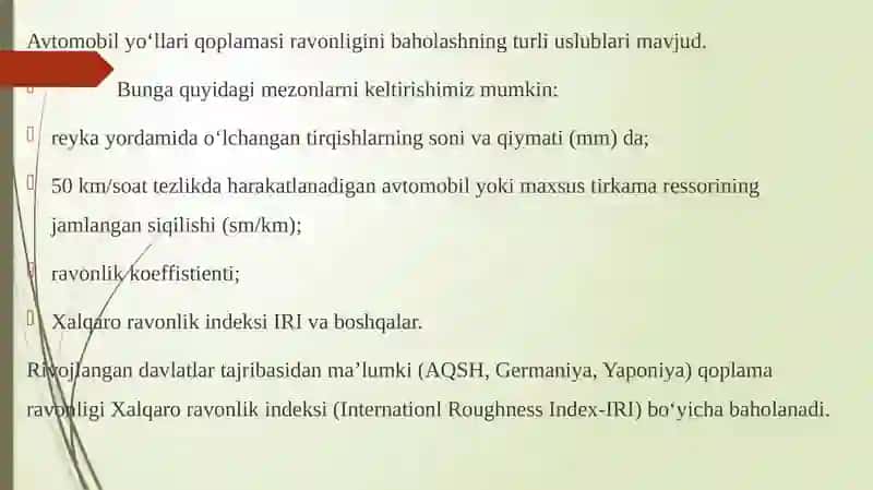 Qoplama ravonligi va mustahkamligini aniqlash 3