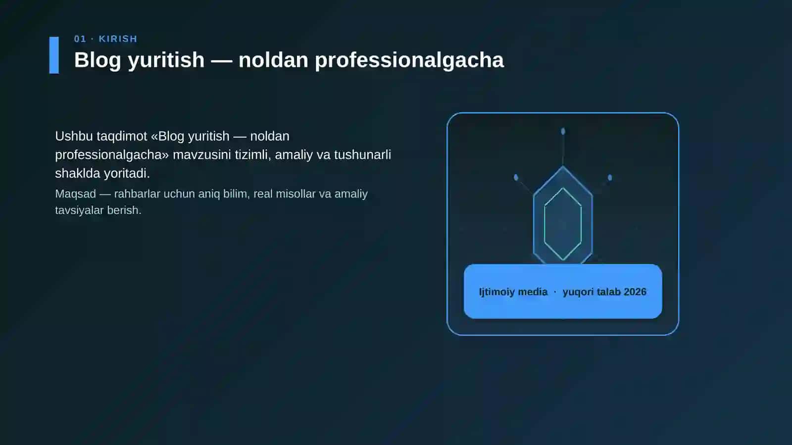Blog yuritish — noldan professionalgacha 3