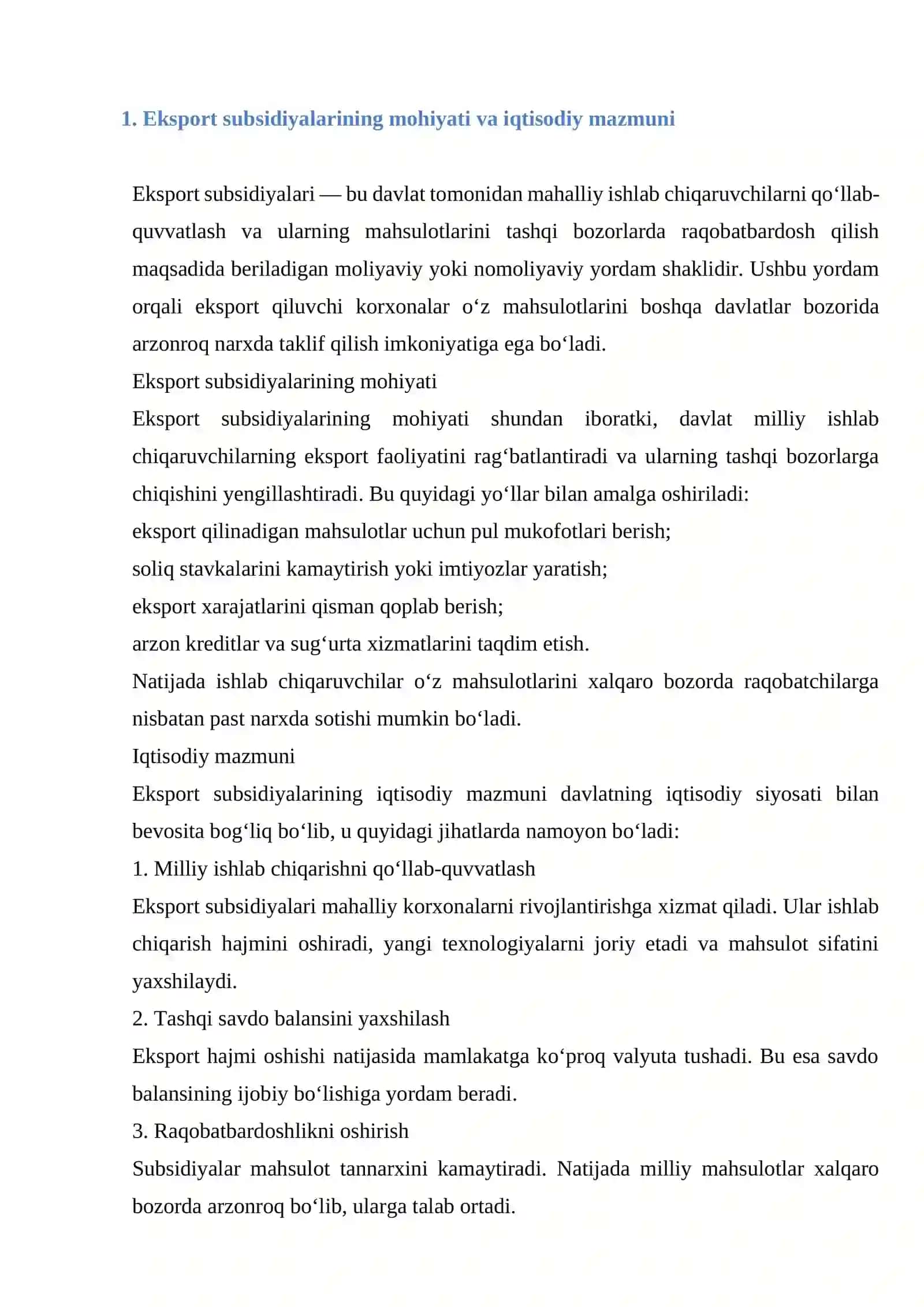 EKSPORT SUBSIDIYALARI 3