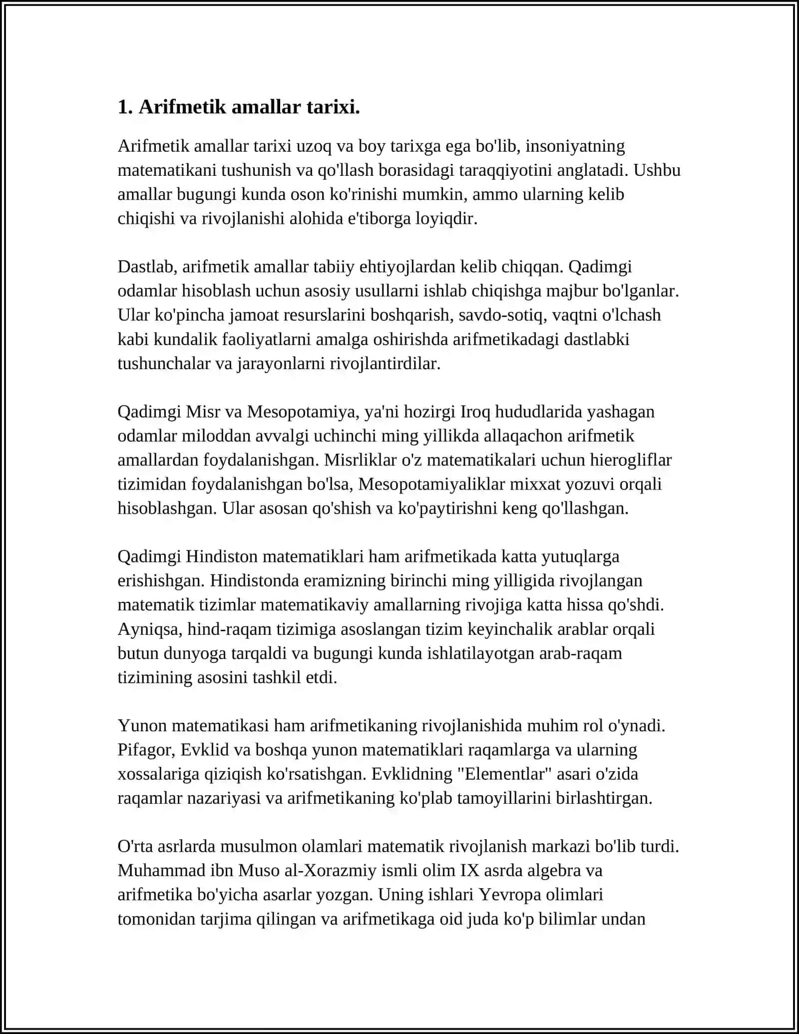 Arifmetik amallar tarixi 3