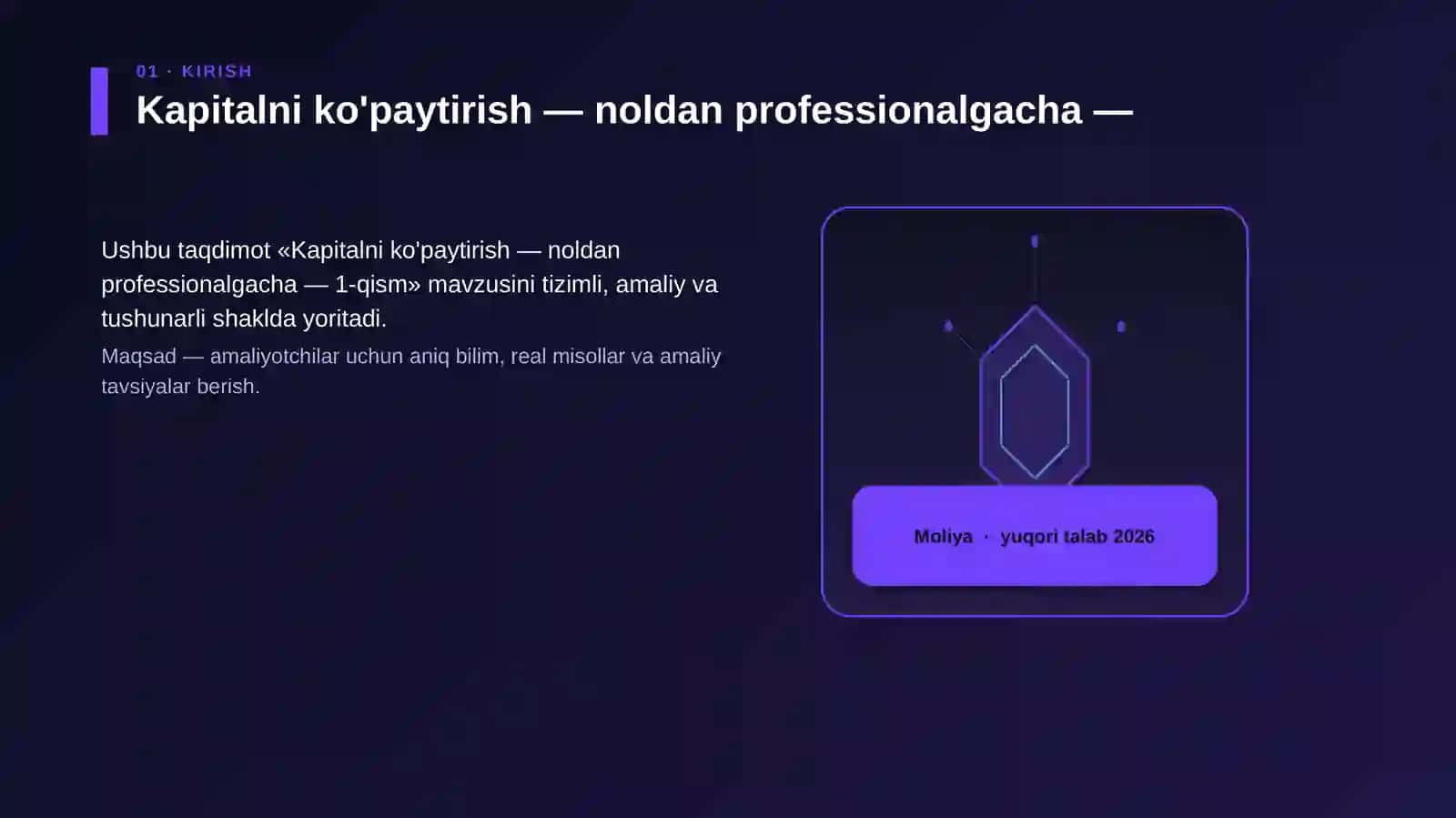 Kapitalni ko'paytirish — noldan professionalgacha — 1-qism 3