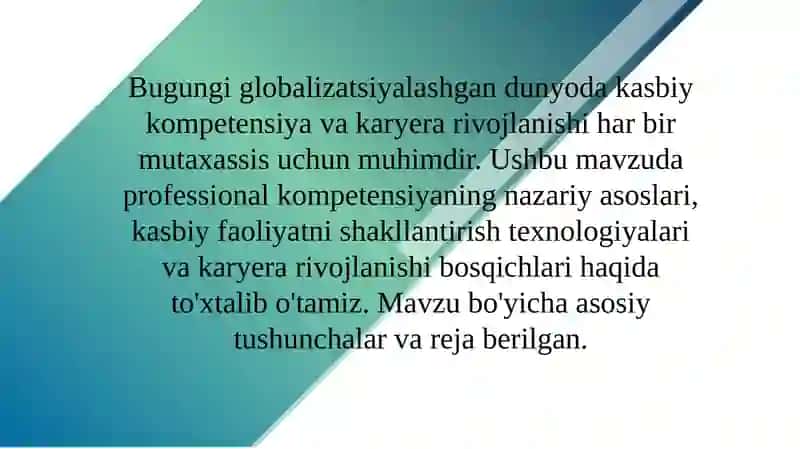 Professional kompetentsiyaning nazariy asoslari 3