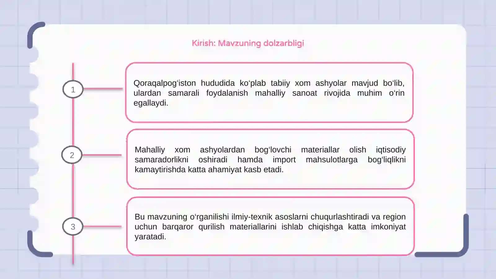 Qoraqalpog'iston mahalliy xom ashyolari asosida bog'lovchi materiyallar 3