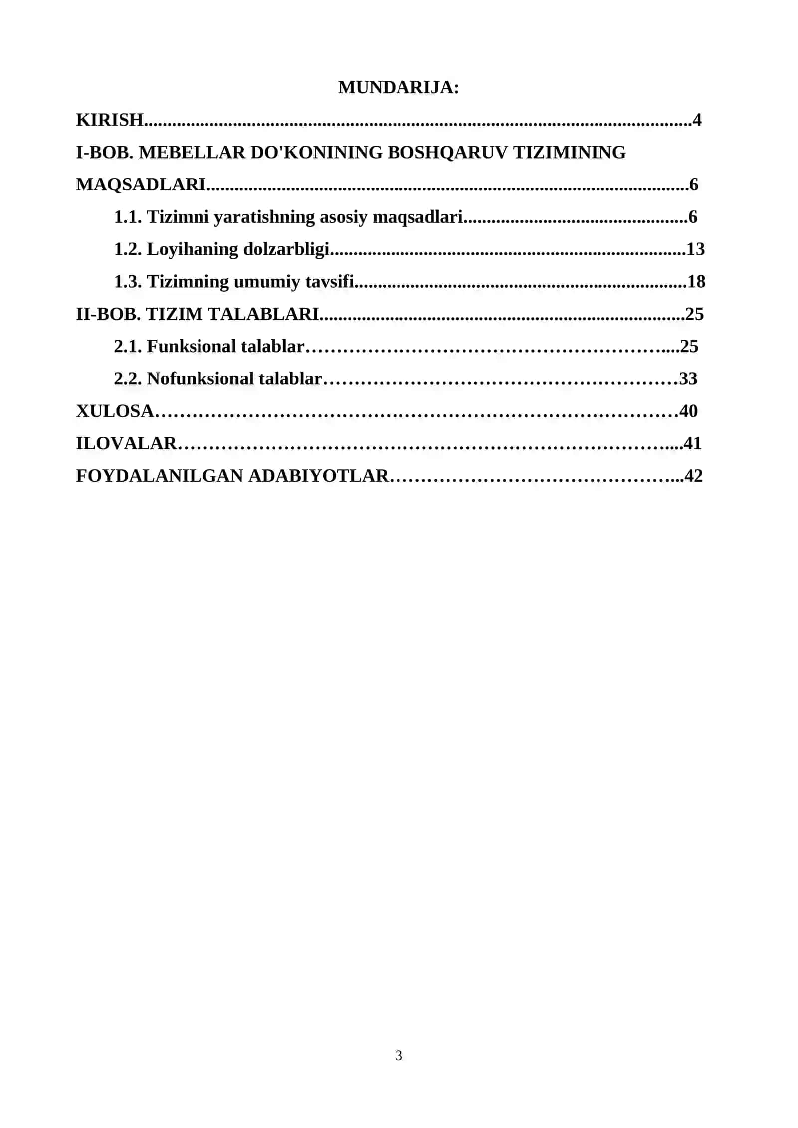 MEBELLAR DO'KONINING BOSHQARUV TIZIMINI YARATISH 3