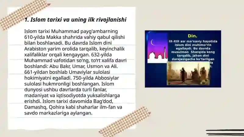 Islom oqimi va yoʻnalislarining paydo boʻlishi sabablari, eʼtiqodidagi boʻlinishlarning sabablari va oqibatlari 3