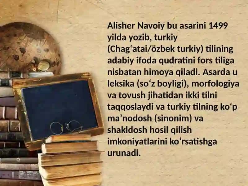 Muhokamat-ul Lugʻataynasaridagimaʼnodoshvashakldoshsoʻzlar 3