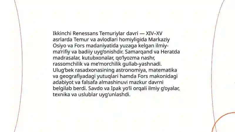 Temuriylar davrida ikkinchi Renessans falsafasi va fani rivoji 3