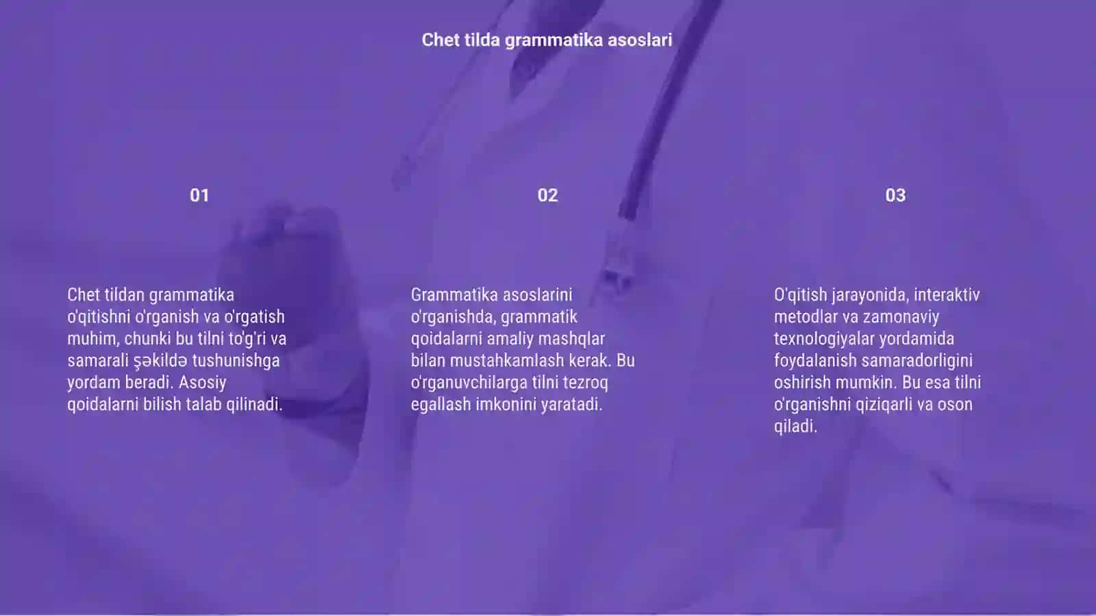 Chet tilda grammatika o'qitishni o'rganish va o'rgatish 3