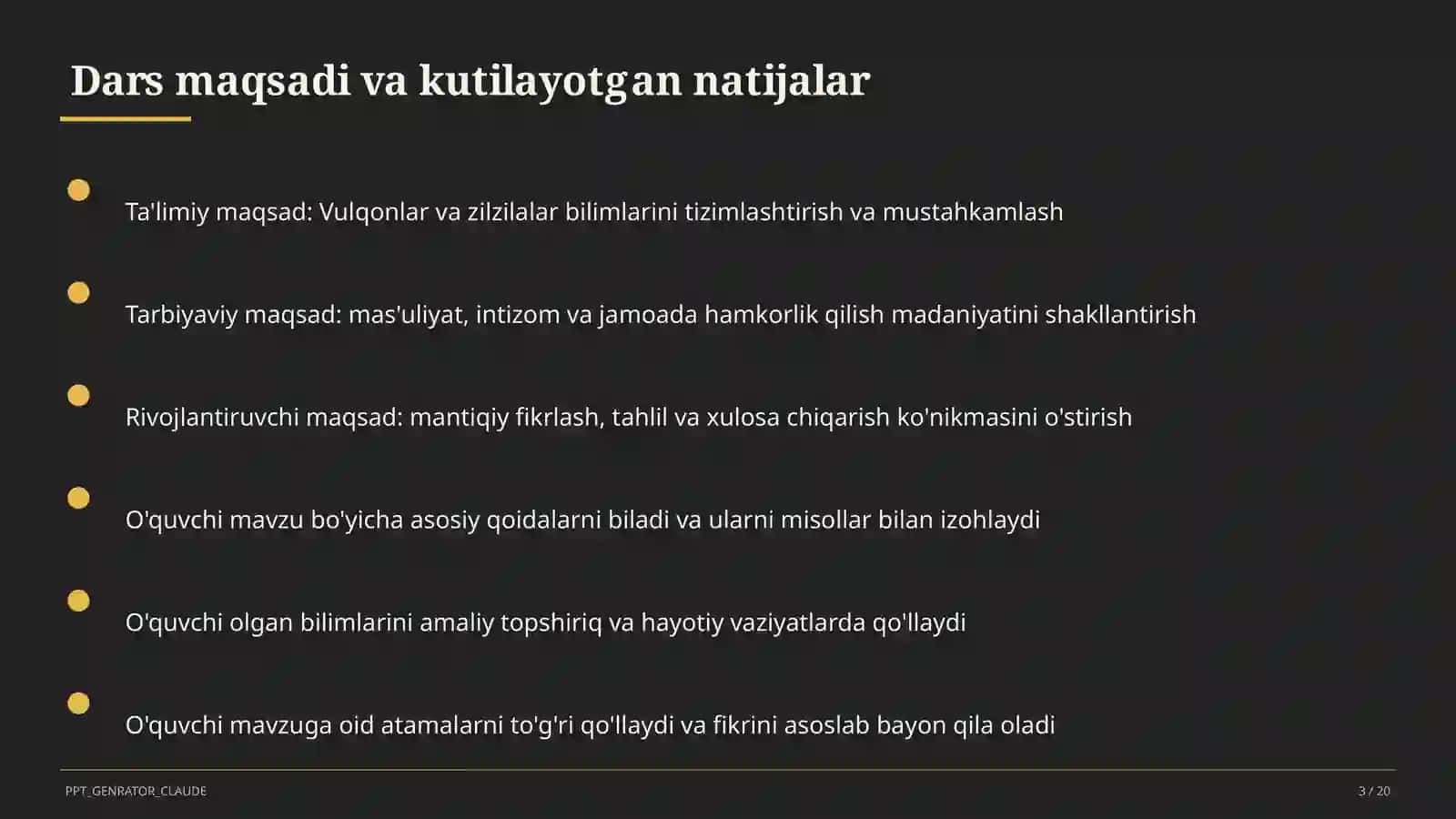 Vulqonlar va zilzilalar (5-sinf) 3