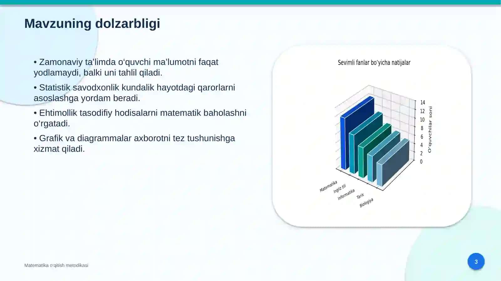 Matematika o‘qitish metodikasi 3