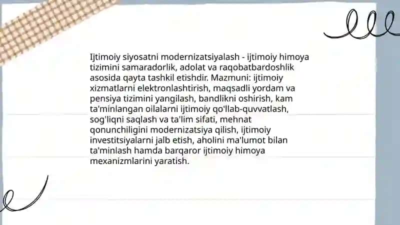 Ijtimoiy siyosatni modernizatsiyalash va uning mazmuni 3