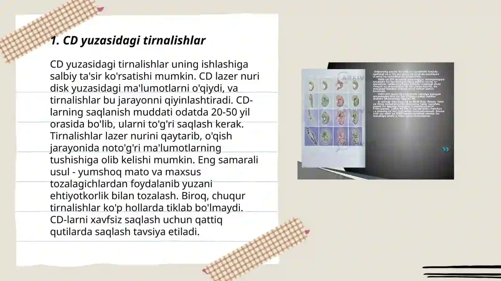 Kompakt disklarda xatolarning paydo bo'lishi 3