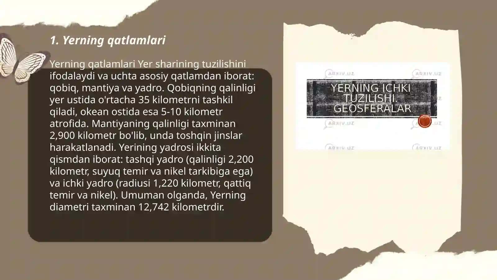 Yerning qatlamlari 3