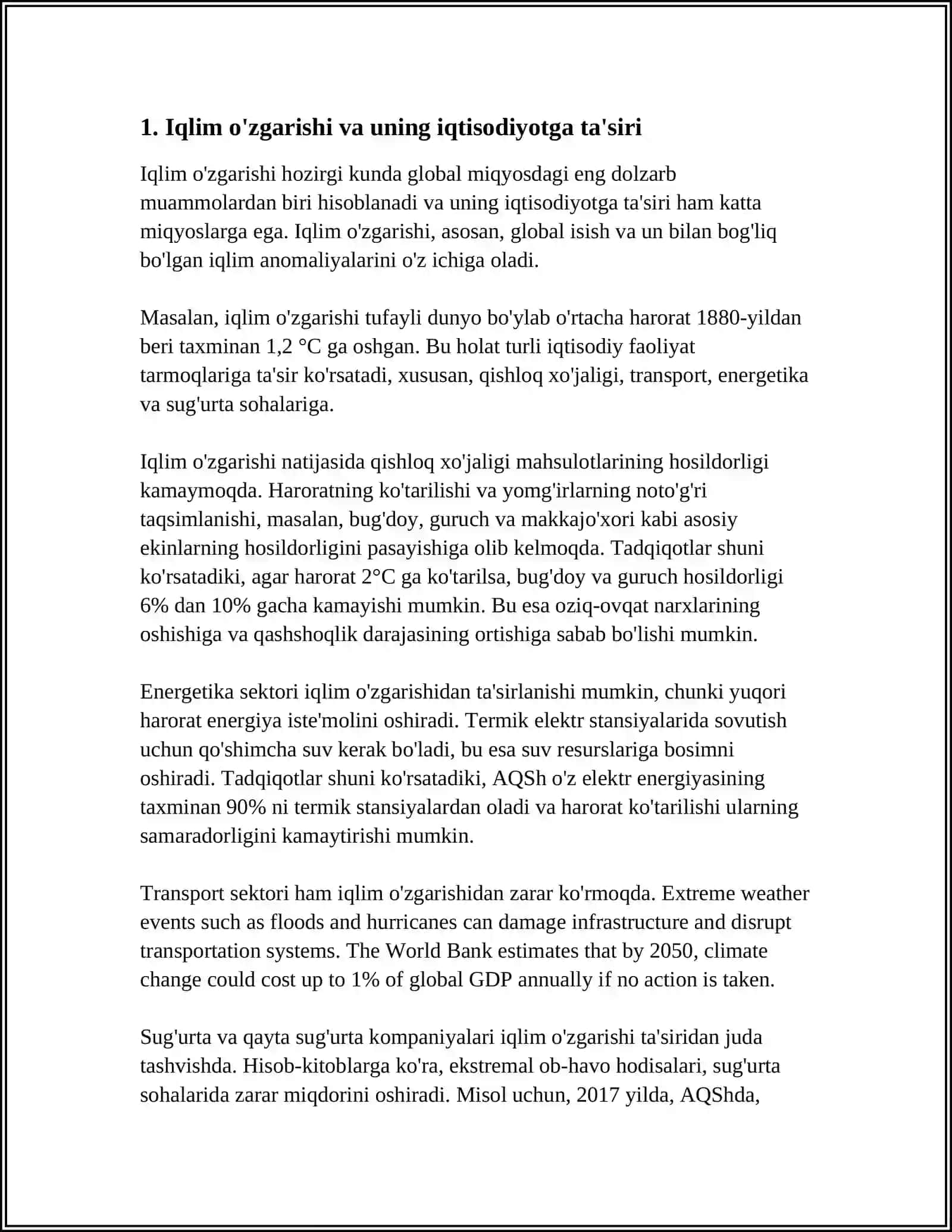 JAHONNING GLOBAL IQTISODIY MUAMMOLARI 3