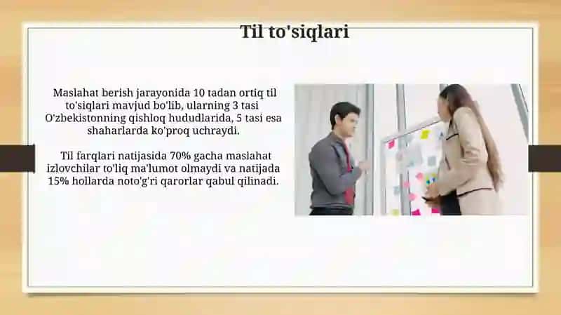 Maslahat Turlari va Ko'nikmalari 3