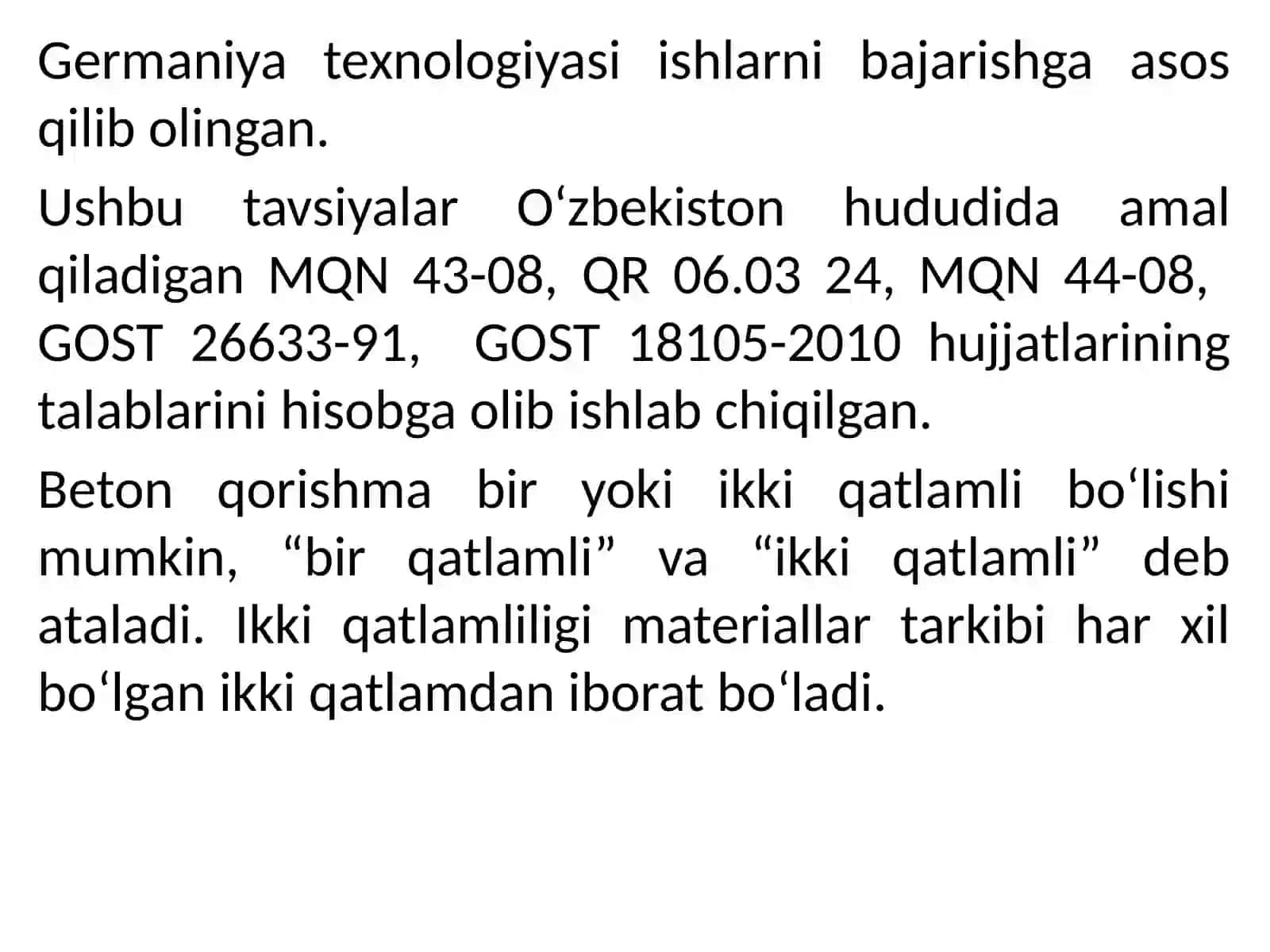 Beton qoplamalarni yo'tqizish texnologiyasi 3