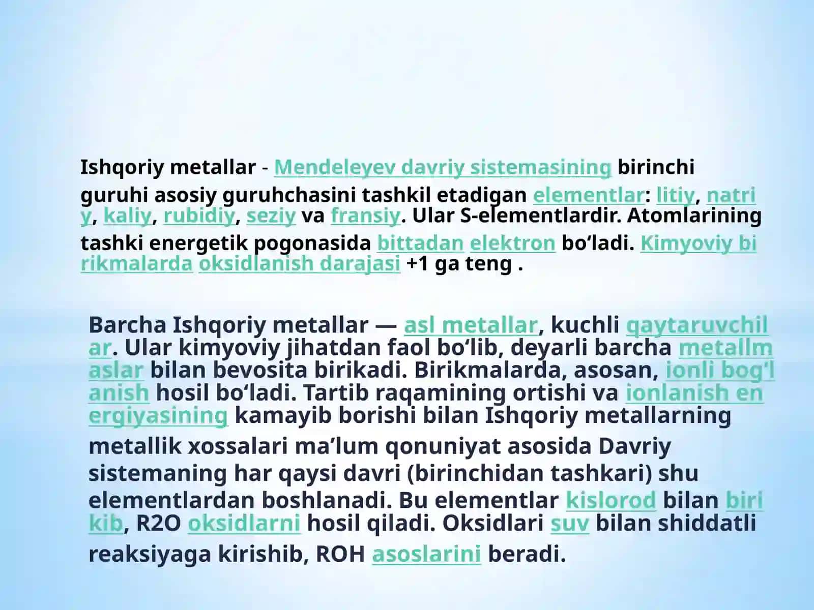 Ishqoriy metallar 3