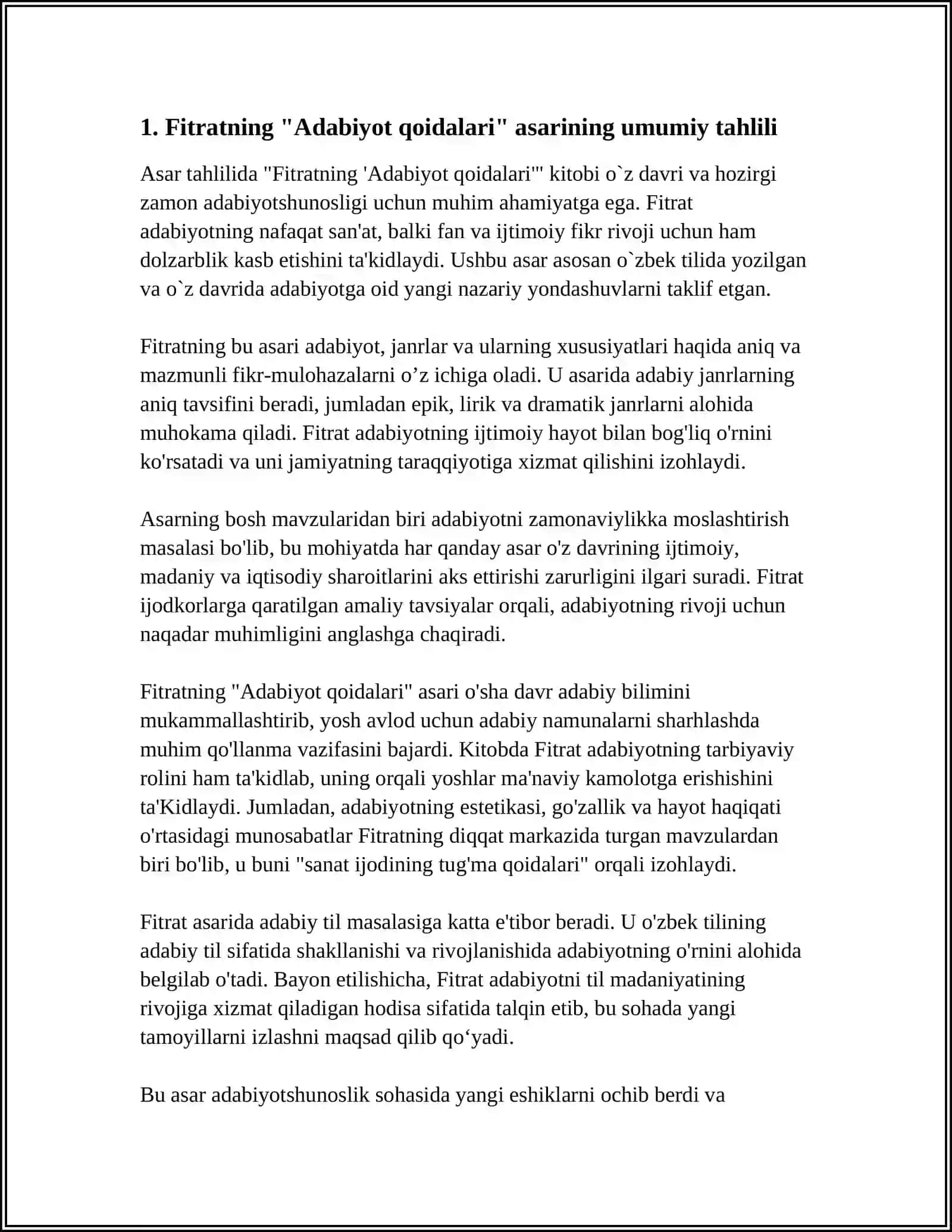 FITRATNING "ADABIYOT QOIDALARGA," ARUZ HAQIDAʼʼ ASARLAR OʻRGANISH 3